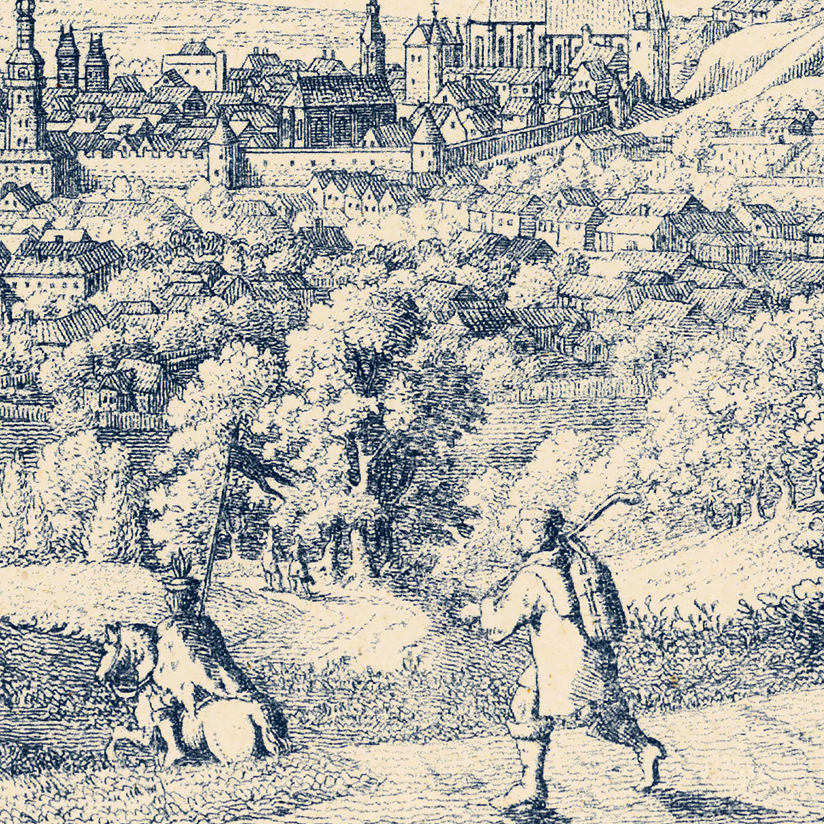 Bratislava, pohľad zo severu z roku 1649