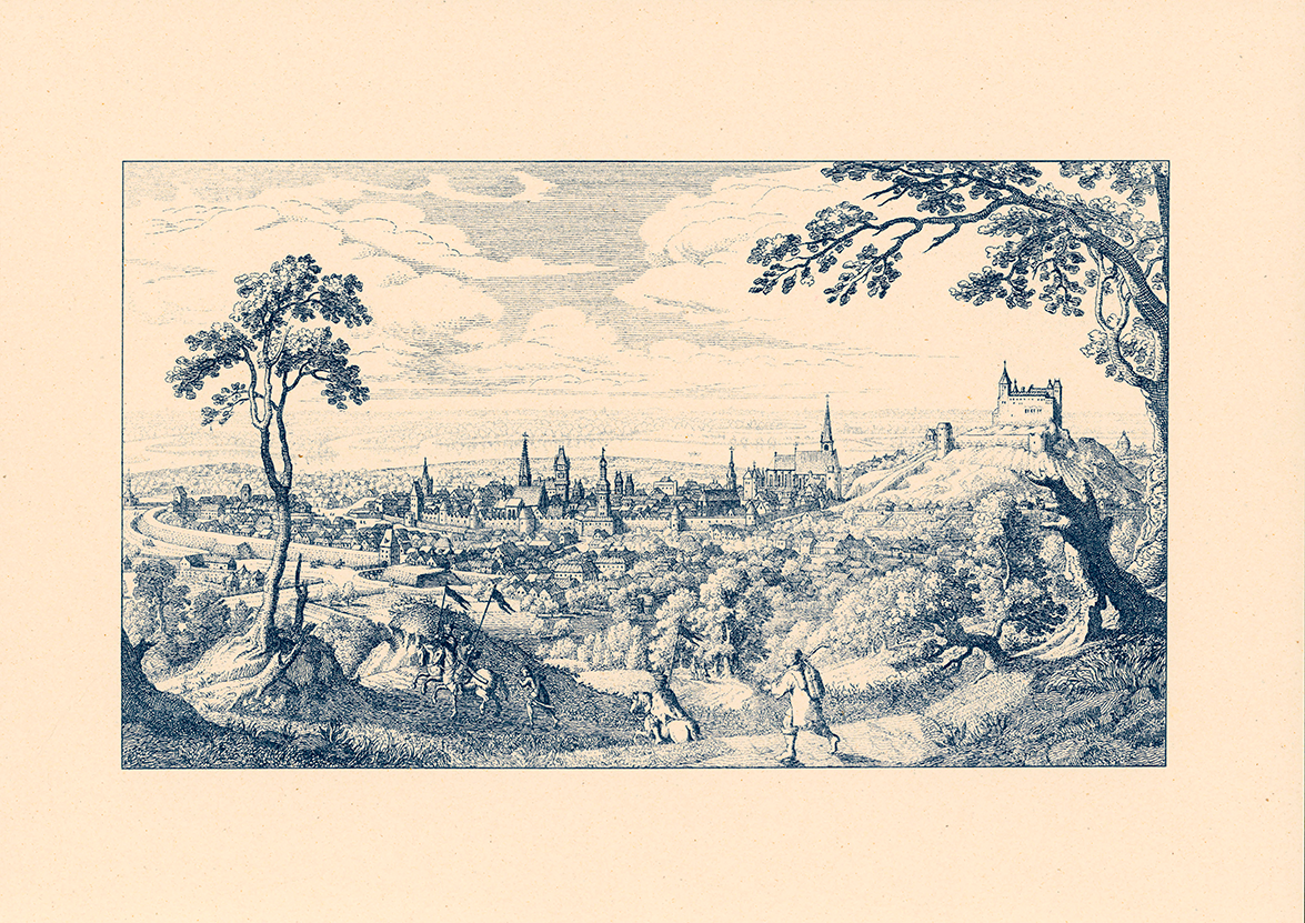 Bratislava, pohľad zo severu z roku 1649